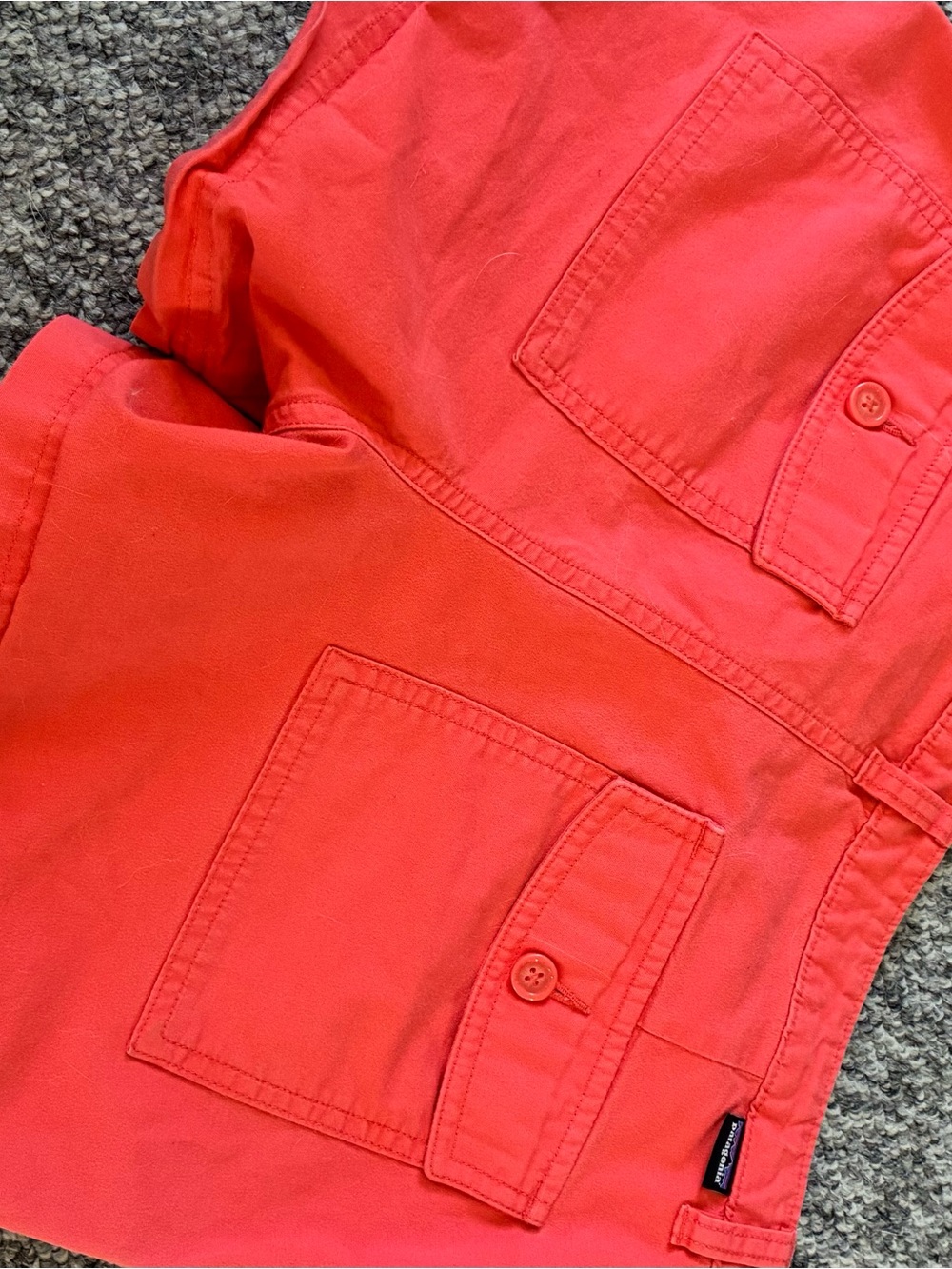 Patagonia Coral-Red Organic Cotton Shorts - Picture 3 of 6